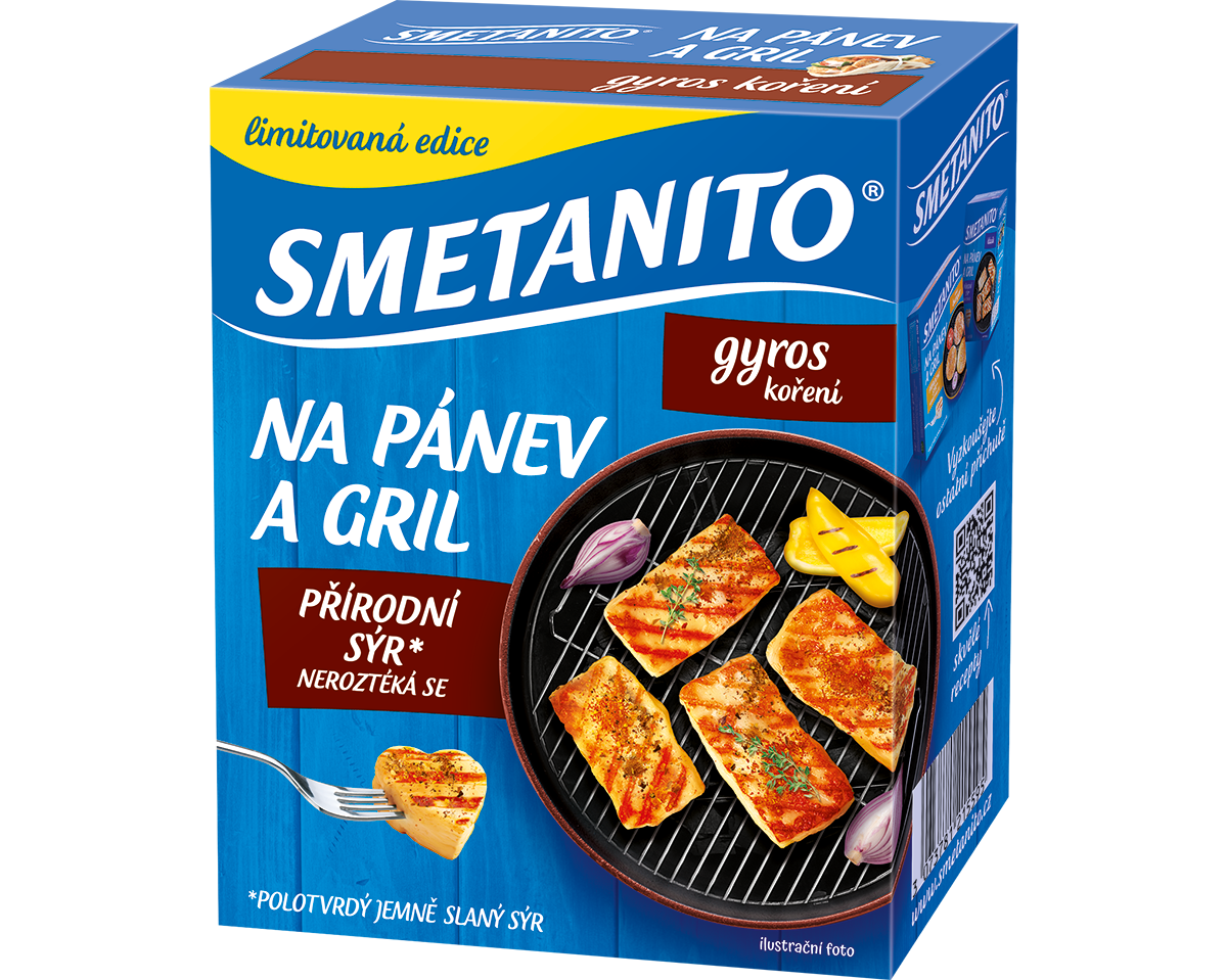 Sýr na pánev a gril s gyros kořením